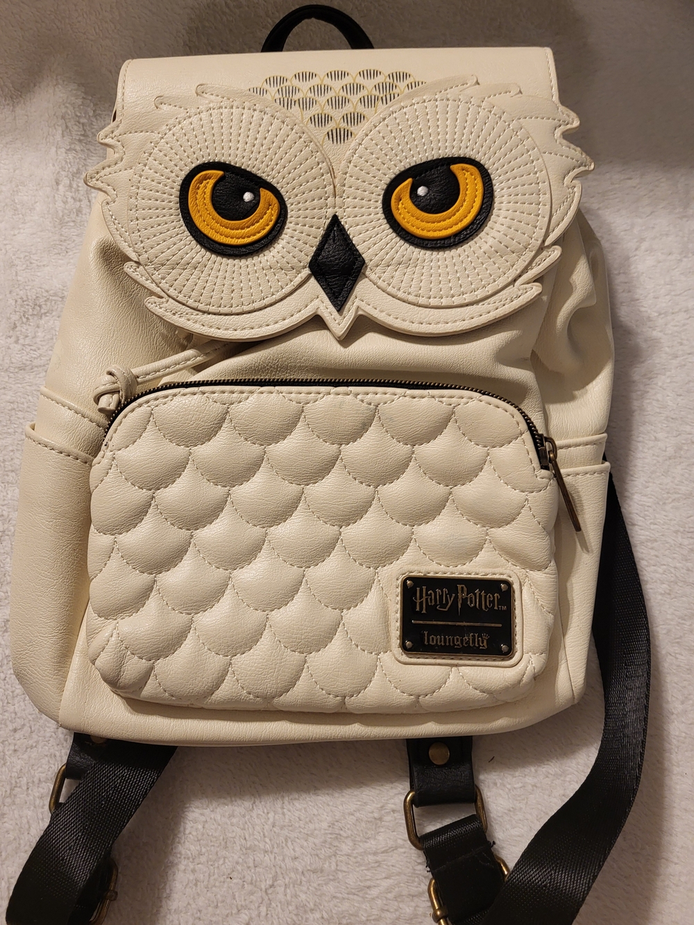 Loungefly Harry Potter Hedwig Mini Backpack Owl White Fantasy Collector 11 x 10"